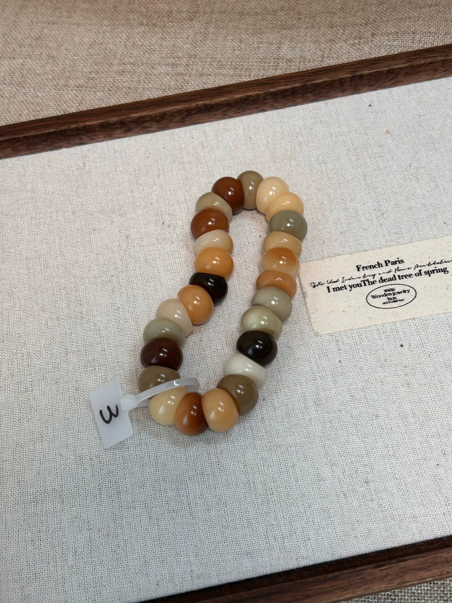 New Milky Coffee Garlic Bodhi Bracelet 14MM  (Multiple Colors Available)