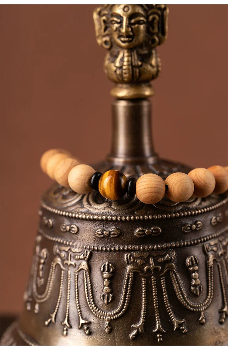 Buddha3bodhi 8mm Cliff Cypress 108 Bead Mala With Yellow Tiger Eye Prayer Beads