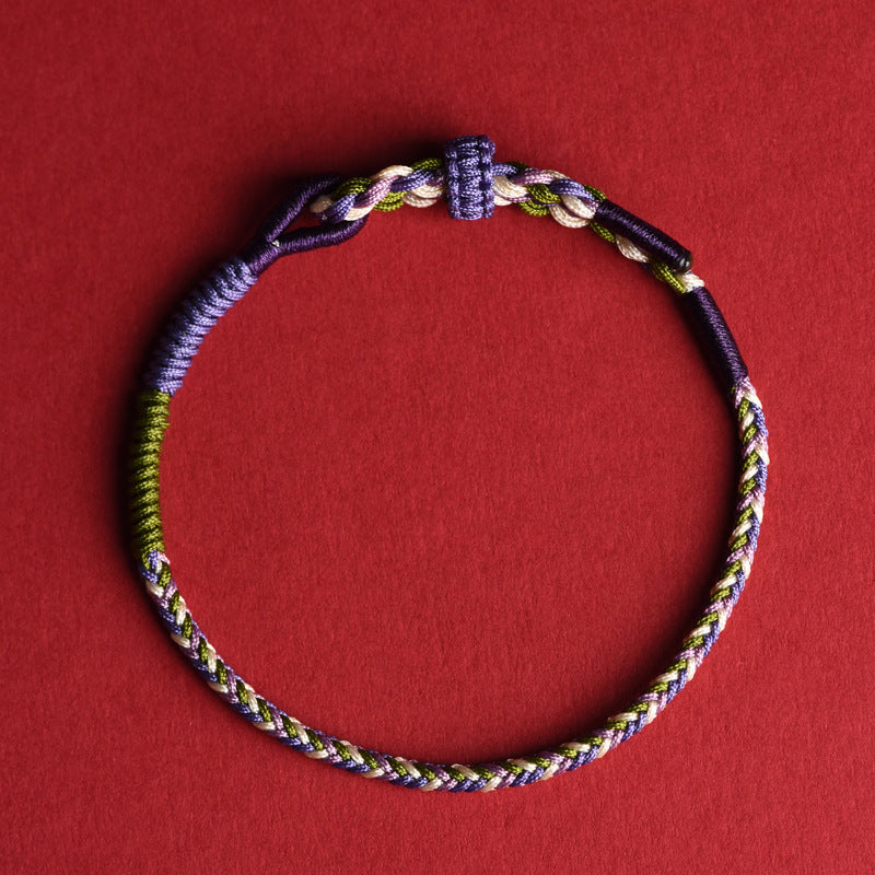 Year of the Fire Horse 2026 Twelve Flower God Handmade Red String Bracelet