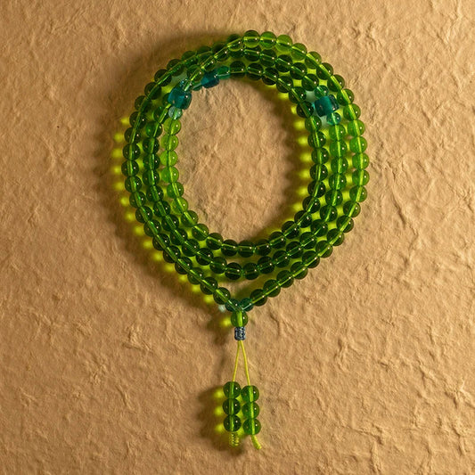 Buddha3bodhi 8mm Natural Green Agate 108 Bead Mala High Quality Bracelet Prayer Beads