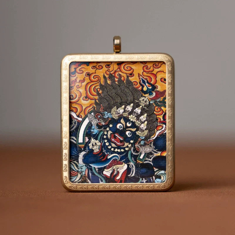 Tibetan Thangka  Amulet Talisman Pendant Necklace (35mm*45mm)