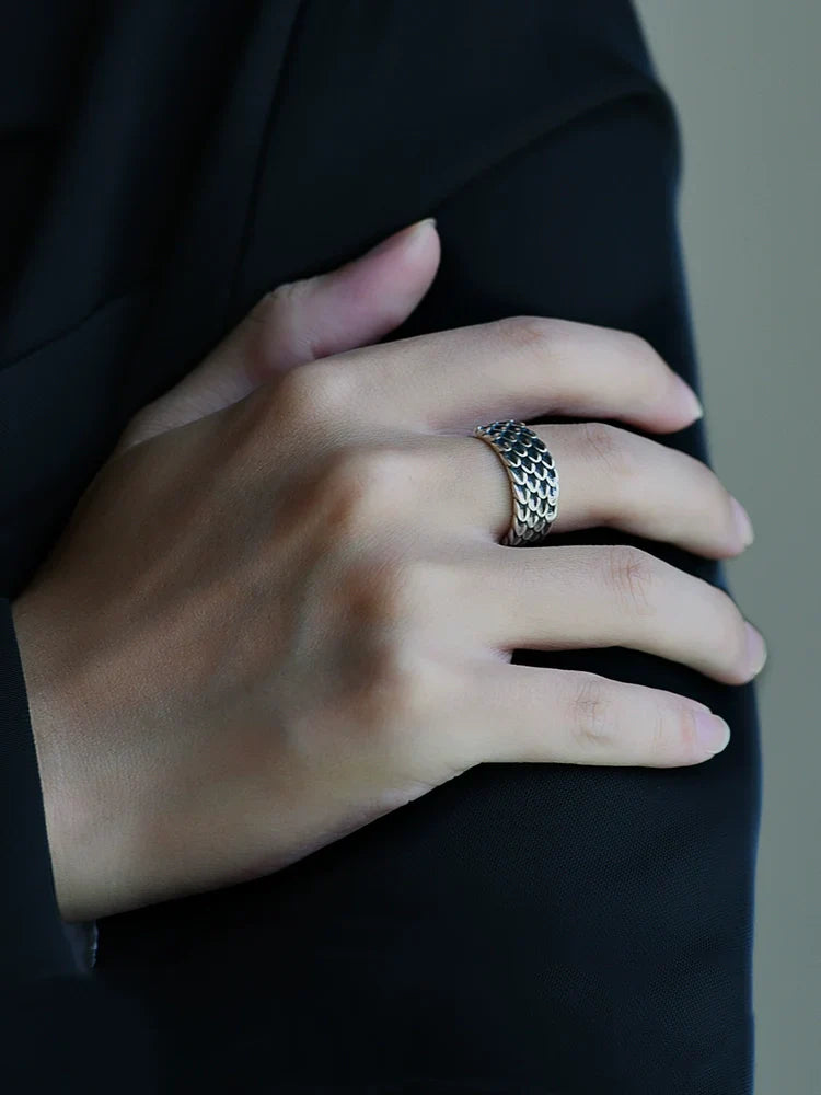 Buddha3bodhi Vintage 925 Silver Dragon Scale Ring