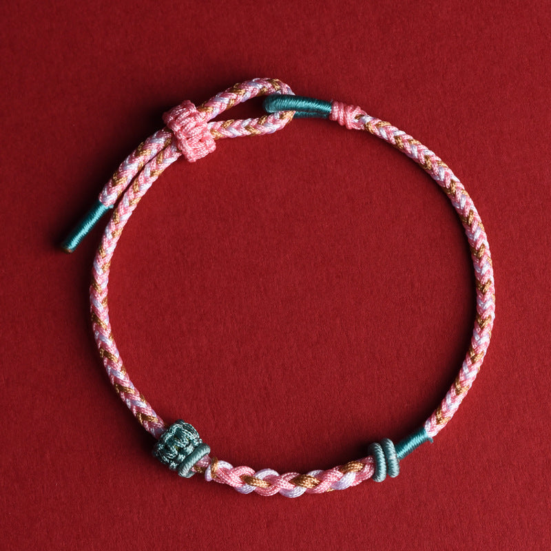 Year of the Fire Horse 2026 Twelve Flower God Handmade Red String Bracelet