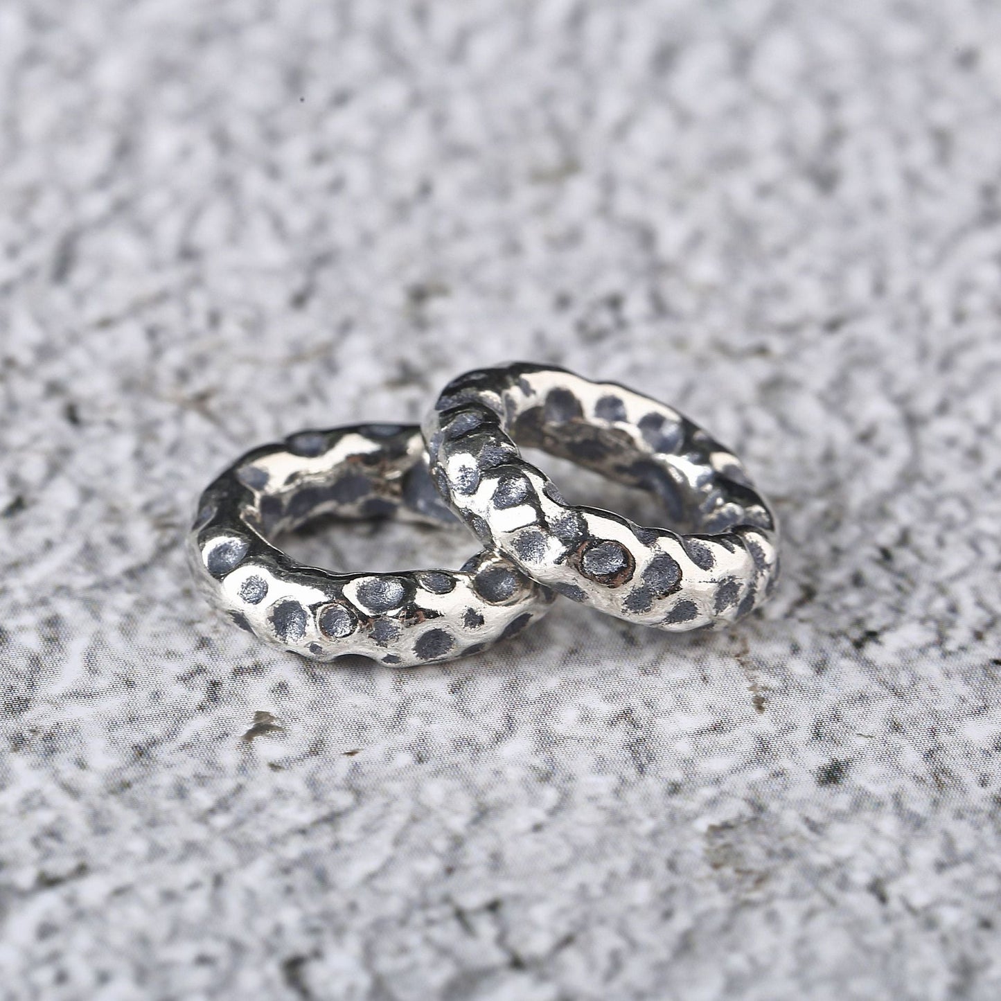 S925 Silver, Crater Card Ring Running Ring DIY Bracelet Small Silver Ring Accessories