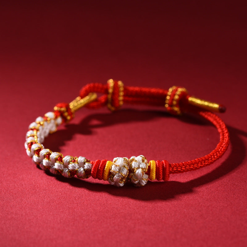 Handmade Zodiac Birth Year Couples Peach Blossom Bracelet – Peace & Joy Charm