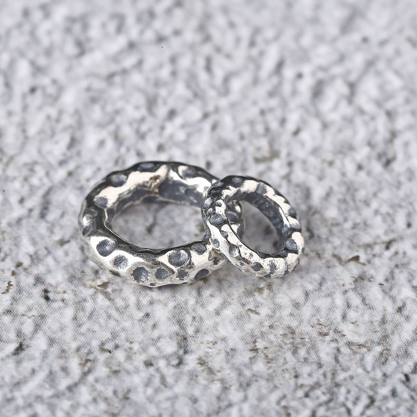 S925 Silver, Crater Card Ring Running Ring DIY Bracelet Small Silver Ring Accessories