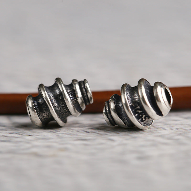 S925 Silver, Screw Tower Type Hanging Ring DIY Jewelry Accessories