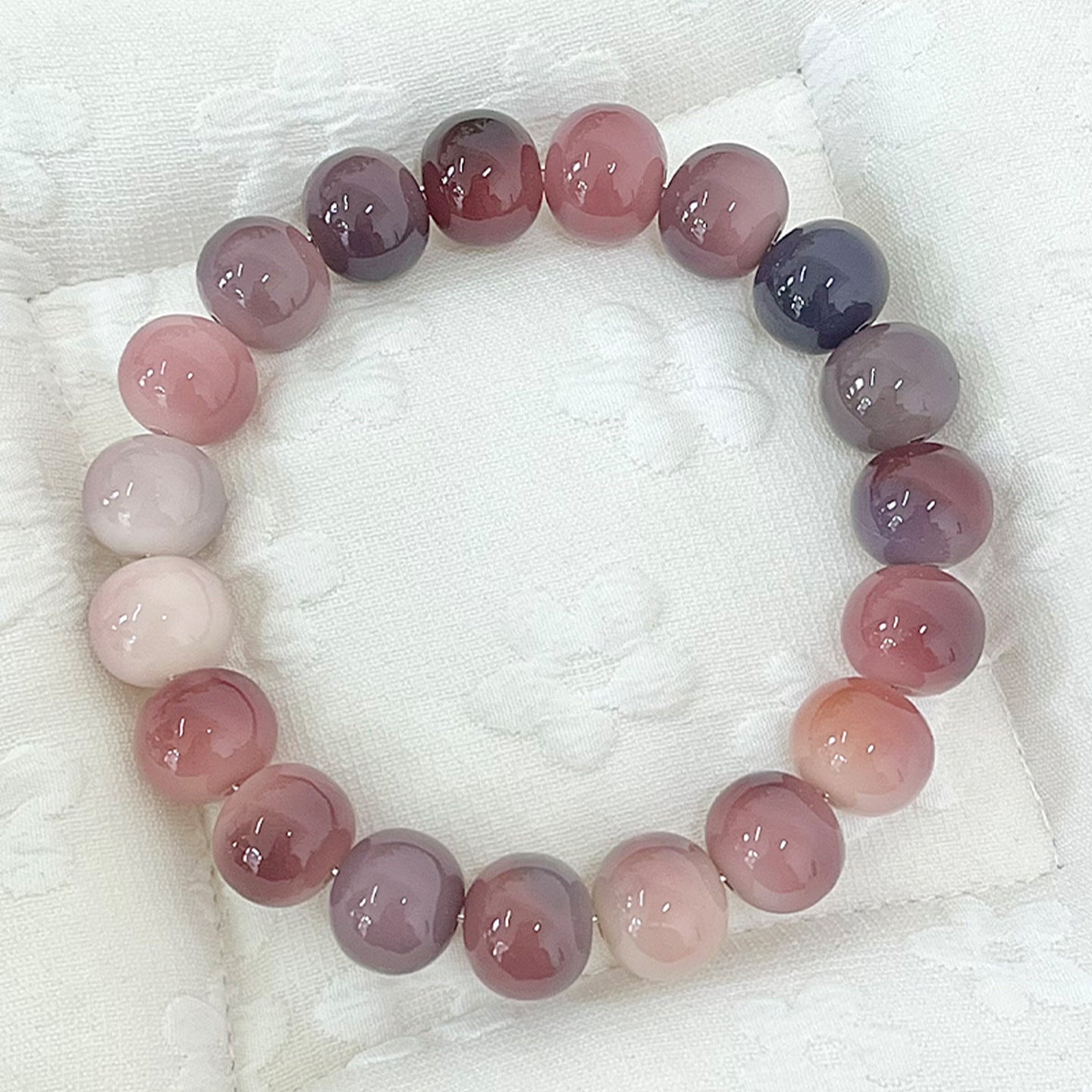 Grape Bodhi Bracelet – Stress Relief Fidget Beads, Smooth & Glossy Finish