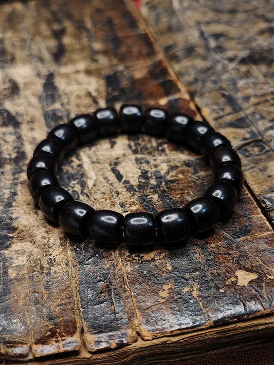 Ebony Wooden Beads Meditation  Beads Bracelet