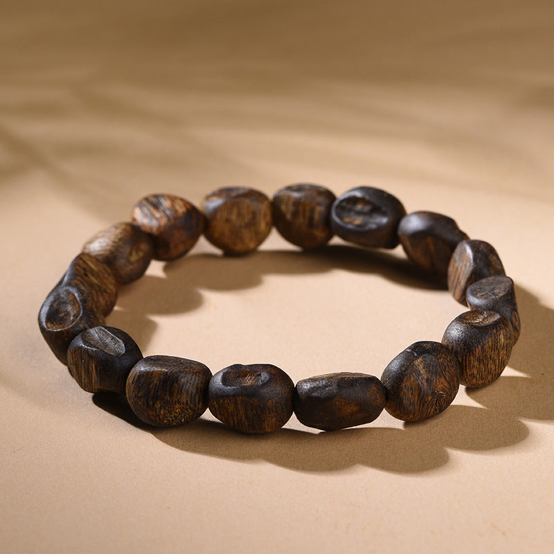 Natural Hainan Scarred Agarwood Bracelet
