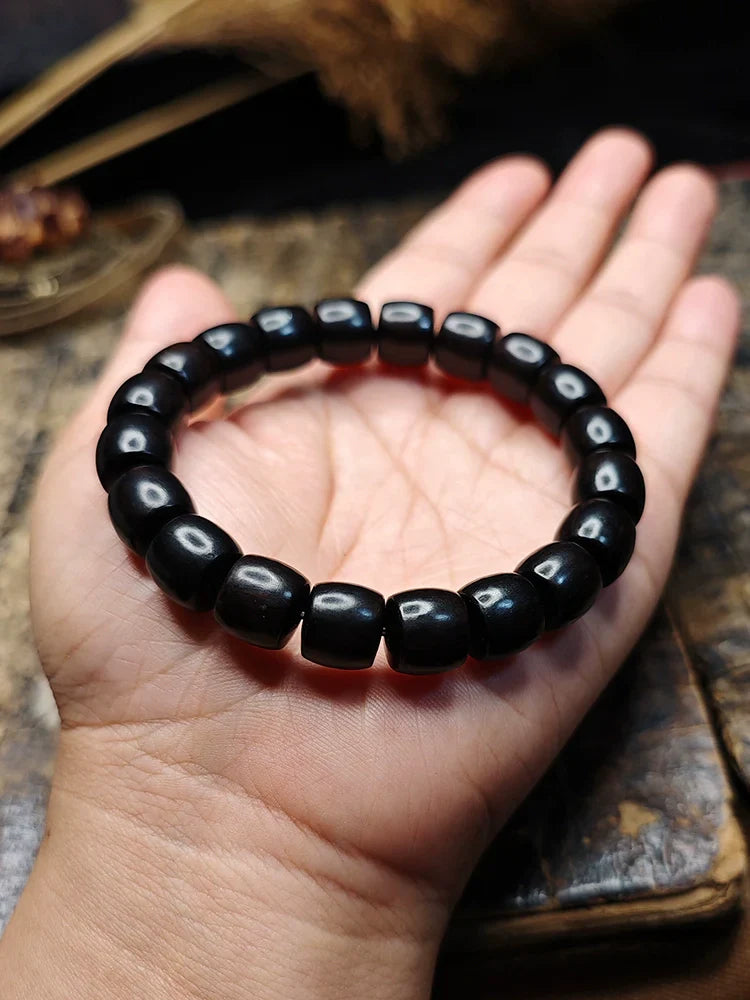Ebony Wooden Beads Meditation  Beads Bracelet