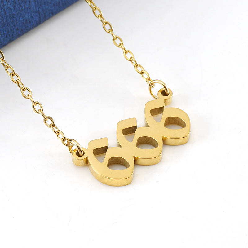 Angel Number Necklace 111–999 | Lucky Manifestation Pendant for Protection, Love & New Beginnings