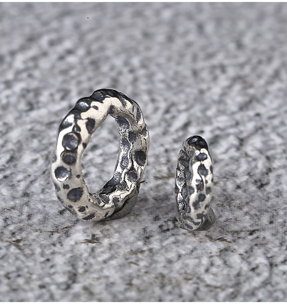 S925 Silver, Crater Card Ring Running Ring DIY Bracelet Small Silver Ring Accessories