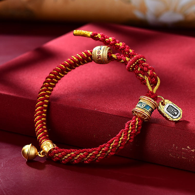 Tibetan Handmade Braided Cotton Bracelet for Good Fortune