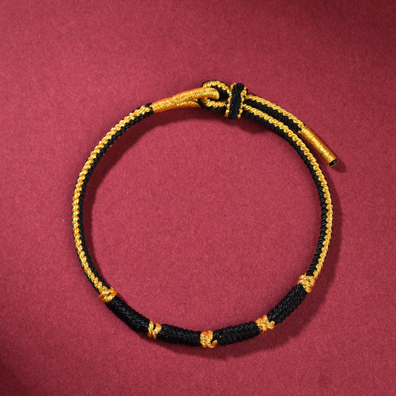 Handmade Adjustable Red String Couple Bracelet - Good Fortune Amulet