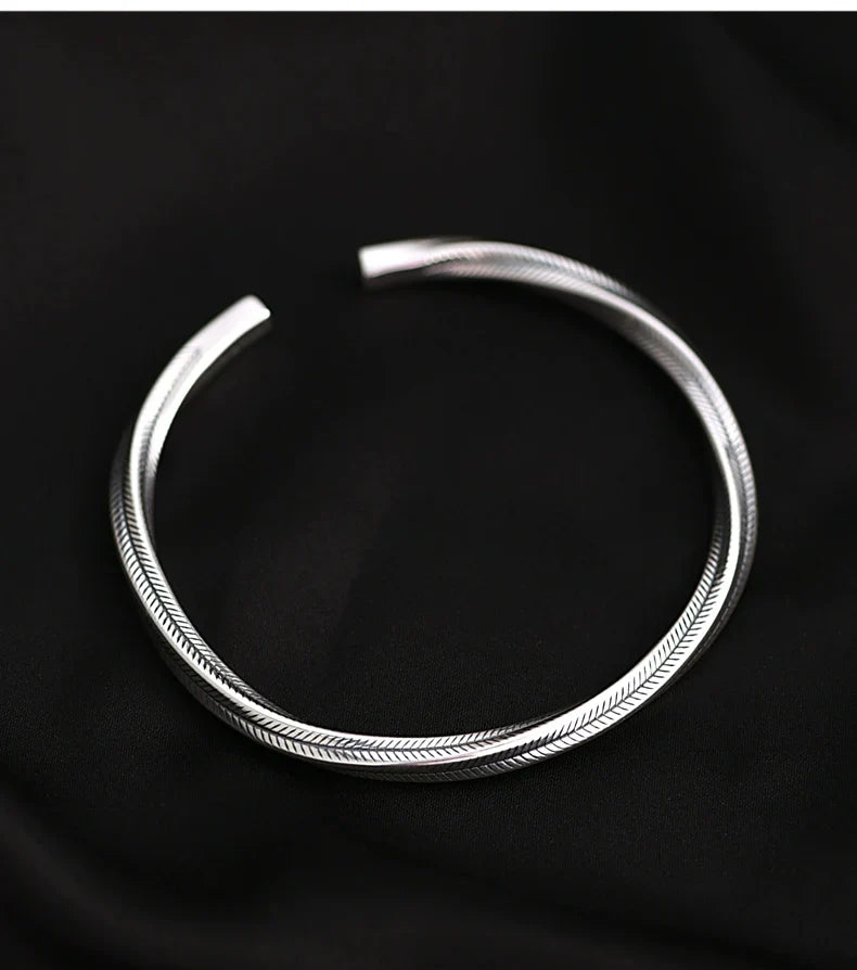 Buddha3bodhi Pure Silver Mobius Loop Bracelet