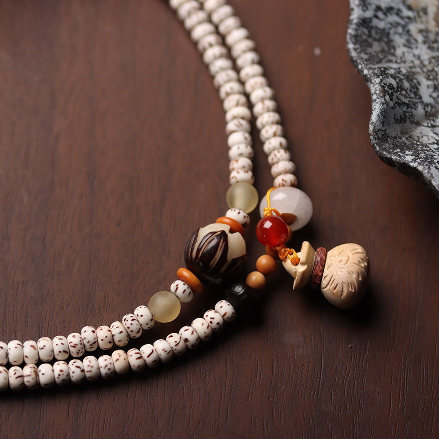 Mini Star and Moon Bodhi Bracelet with Elegant Accents– 3×5mm
