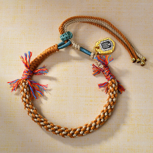 Tibetan Braided Lucky Bracelet Handmade Blessing Cord for Protection