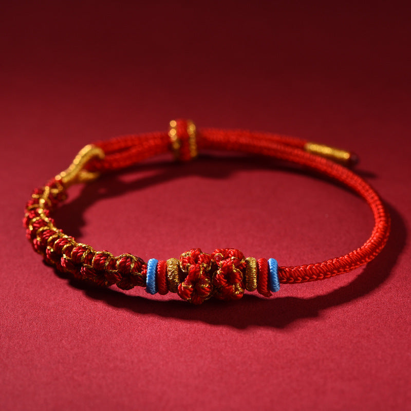 Handmade Zodiac Birth Year Couples Peach Blossom Bracelet – Peace & Joy Charm
