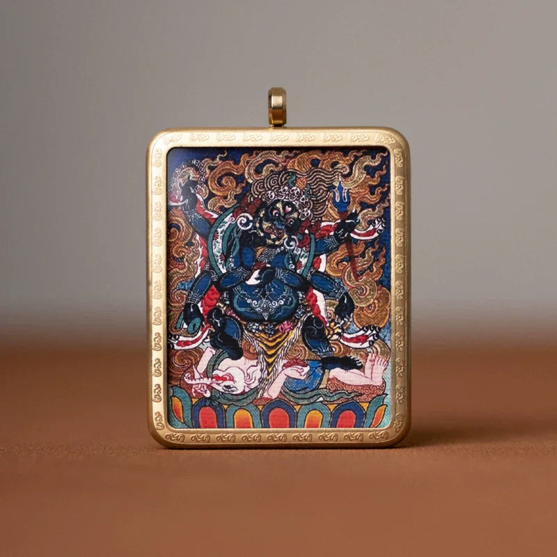 Tibetan Thangka  Amulet Talisman Pendant Necklace (35mm*45mm)