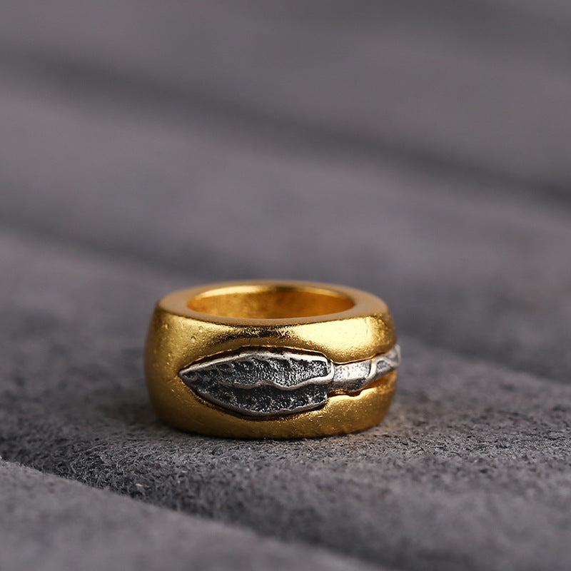 S925 Silver Vajra Pestle Running Ring Bead Spacer Silver-plated DIY Jewelry Accessories