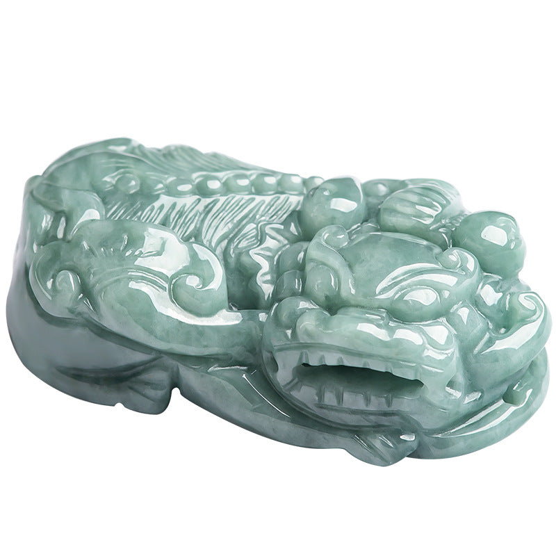 Natural Jadeite Pixiu Pendant – Ice Jade Men's Pendant