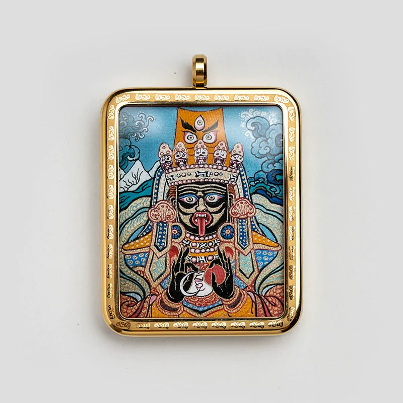 Tibetan Thangka  Amulet Talisman Pendant Necklace (35mm*45mm)