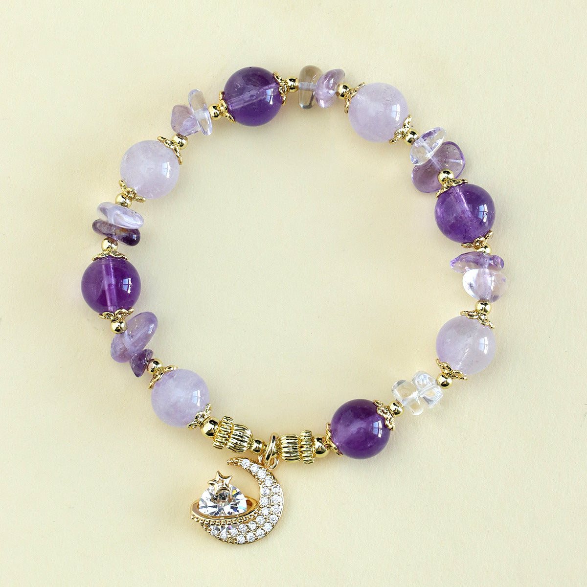 DIY Aquamarine Blue Crystal White Crystal Bracelet Snowflake Starry Sky Bracelet for Women
