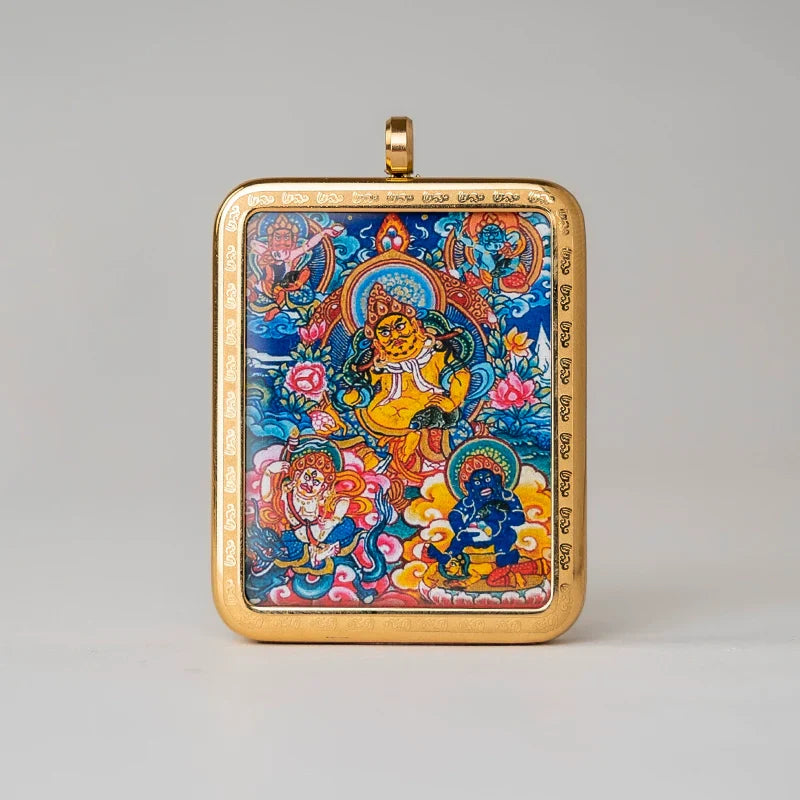 Tibetan Thangka  Amulet Talisman Pendant Necklace (35mm*45mm)