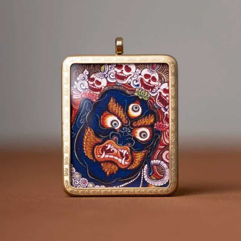 Tibetan Thangka  Amulet Talisman Pendant Necklace (35mm*45mm)