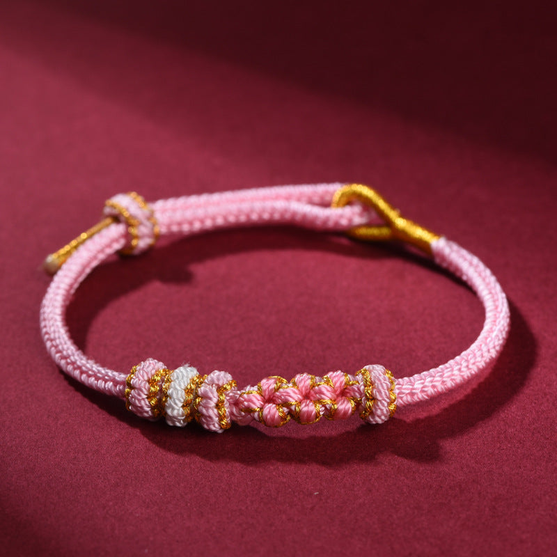 Handmade Red String Couple & Best Friend Bracelet with Double Heart Knot – Adjustable Good Luck Charm