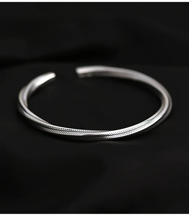 Buddha3bodhi Pure Silver Mobius Loop Bracelet