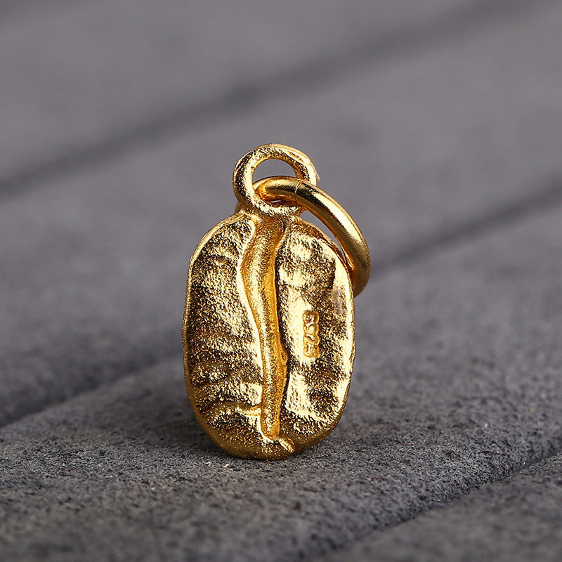 S925 Silver, Coffee Bean Gold Bean Silver Gold Plated DIY Jewelry Accessories