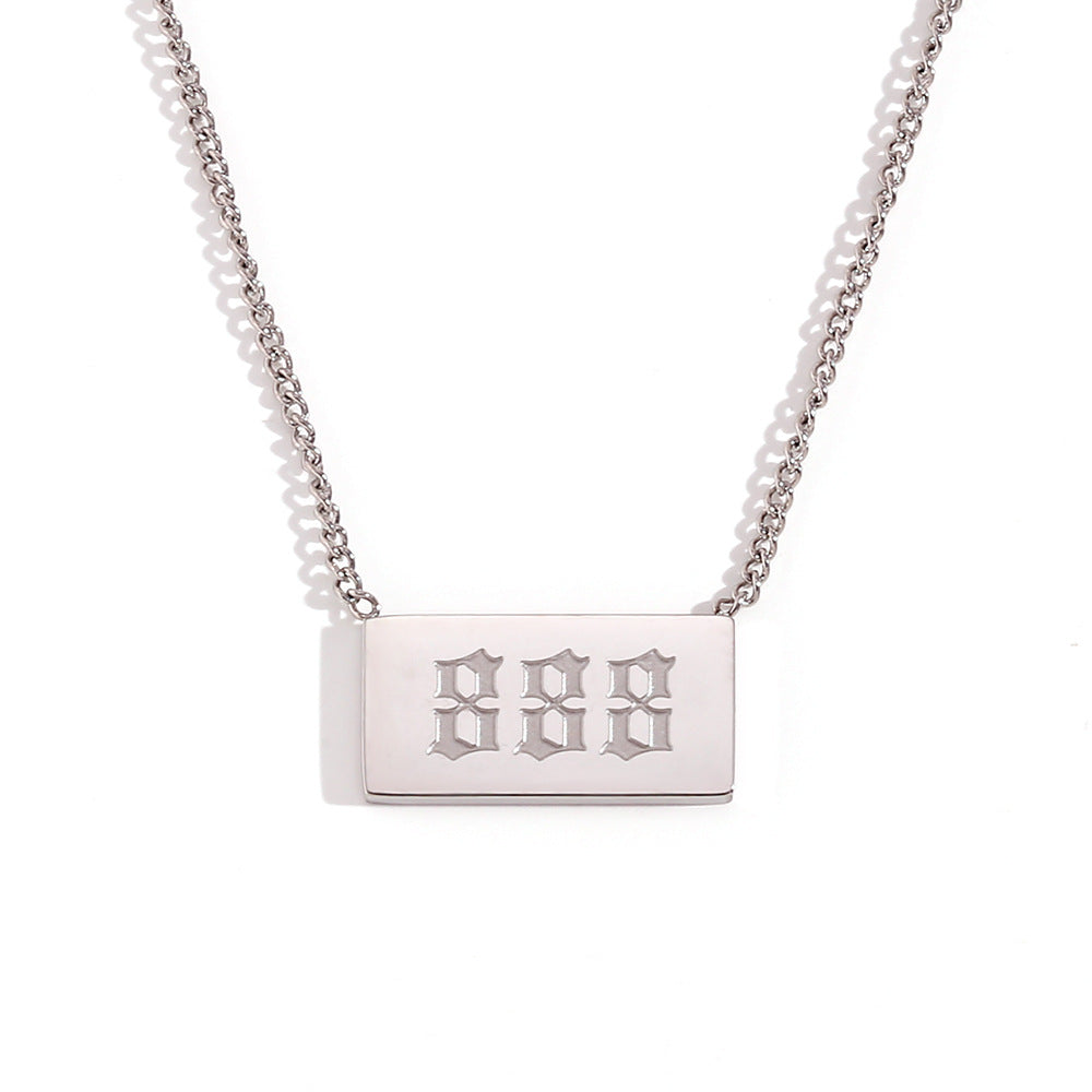 Stainless Steel Angel Number Necklace 111-999 Dainty Necklace for Women