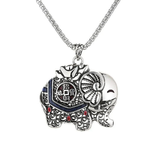 The Abundant Blessings Elephant Pendant Necklace