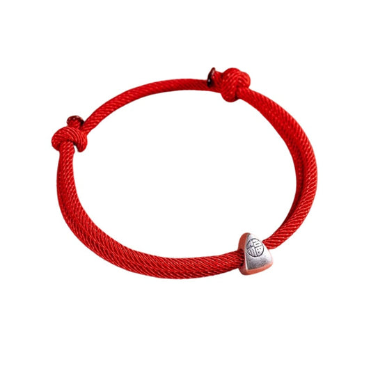 Buddha & Karma Red String Fu Lucky Bracelet - Bright Red