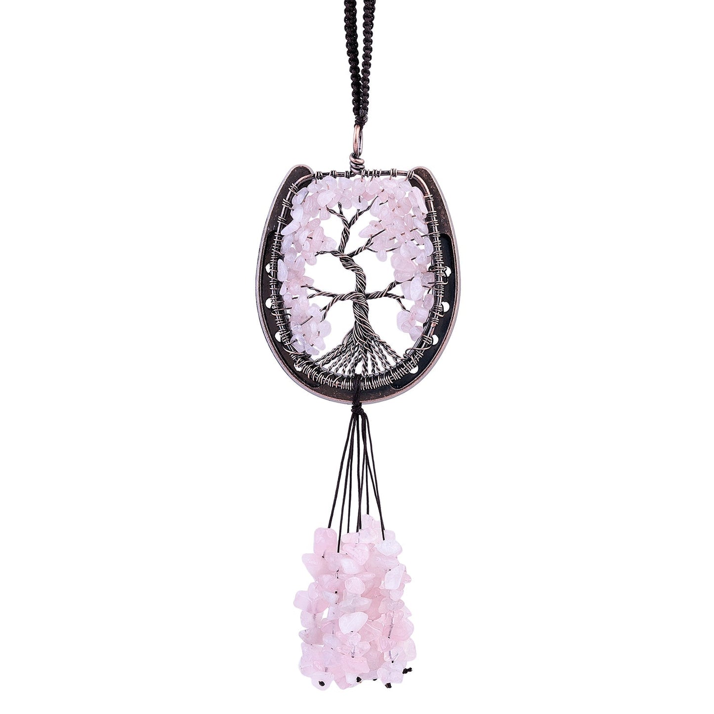 Horseshoe Tree of Life Crystal Hanging Ornament
