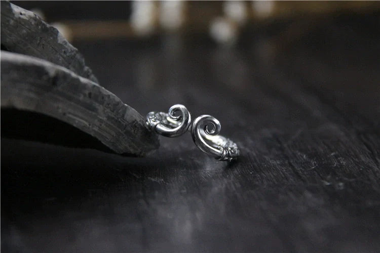 S925 Retro Thai Silver Ring Sun Wukong Tightening Spell Open Finger Ring for Men