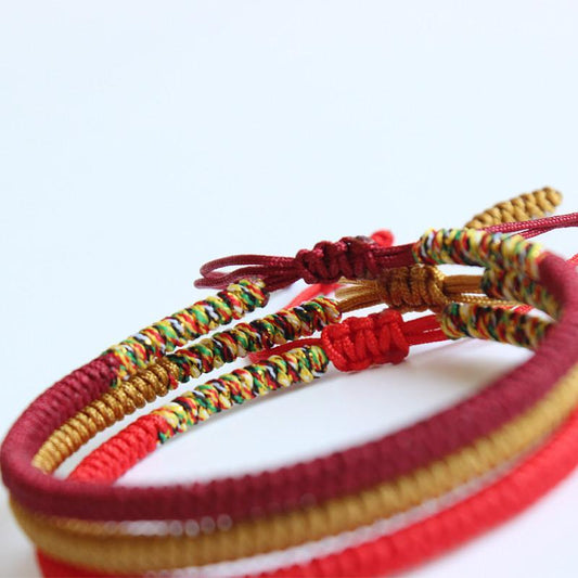 Buddha & Karma Tibetan Handmade Knot Bracelets - For Security