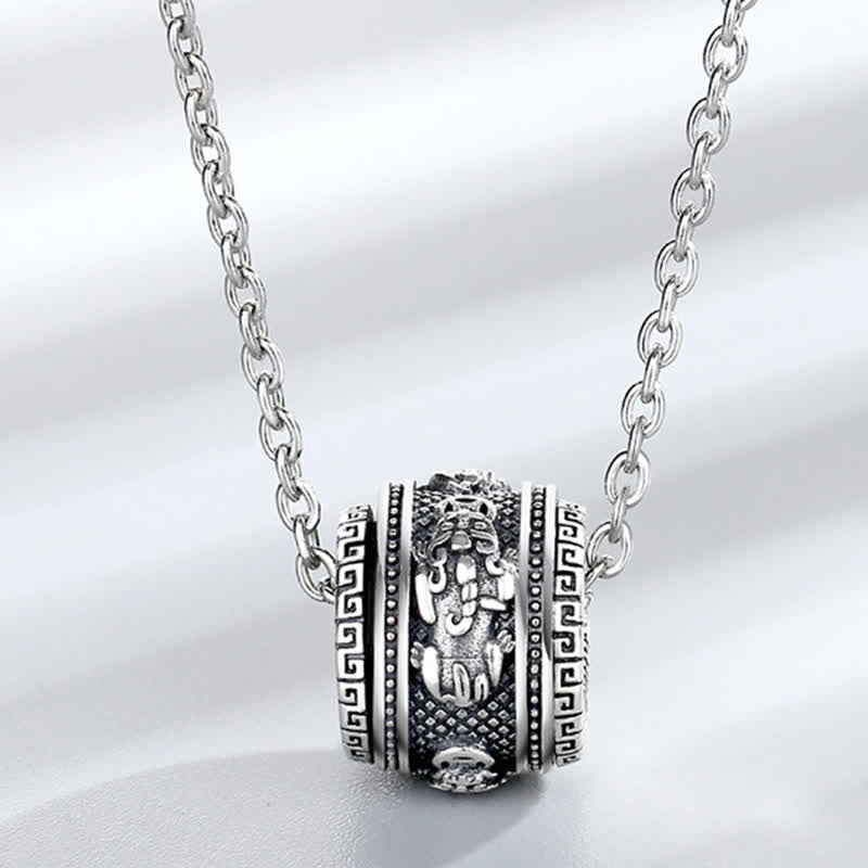 Wear FengShui PiXiu Luck Wealth Rotatable Necklace Pendant
