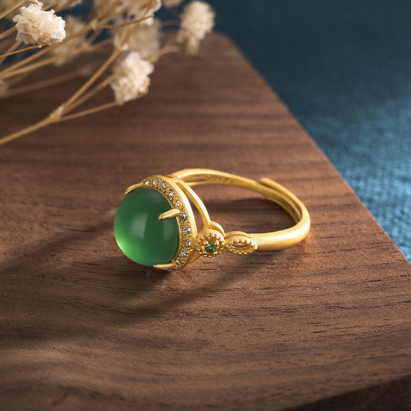 Wear FengShui Green Jade Fortune Ring