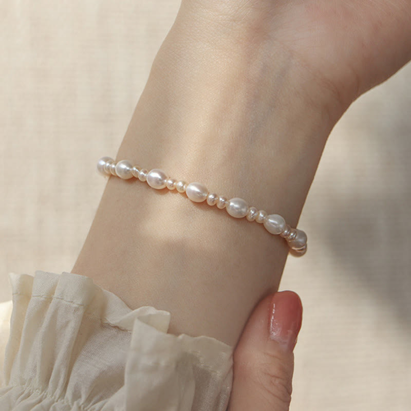 Wear FengShui Natural Flower Pearl Sincerity Bead Bracelet