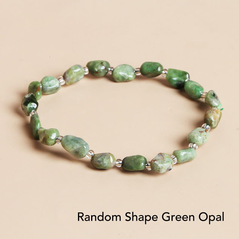 Wear FengShui Natural Irregular Shape Stone Crystal Meditation Balance Bracelet