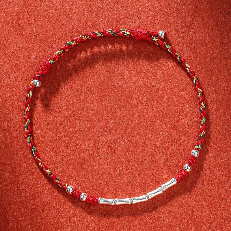 Wear FengShui Tibet Handmade Multicolored Bamboo Protection Braided String Bracelet