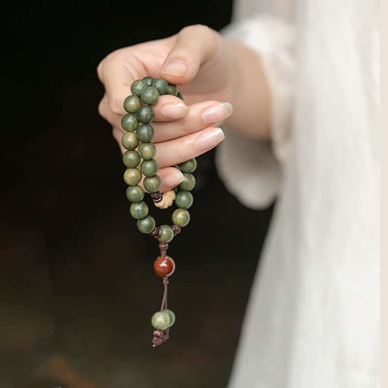 Wear FengShui Green Sandalwood Positive Peace Bracelet