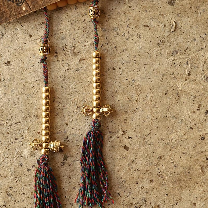 Wear FengShui Tibet 108 Mala Beads Bodhi Seed Bagua Vajra Wealth Bracelet