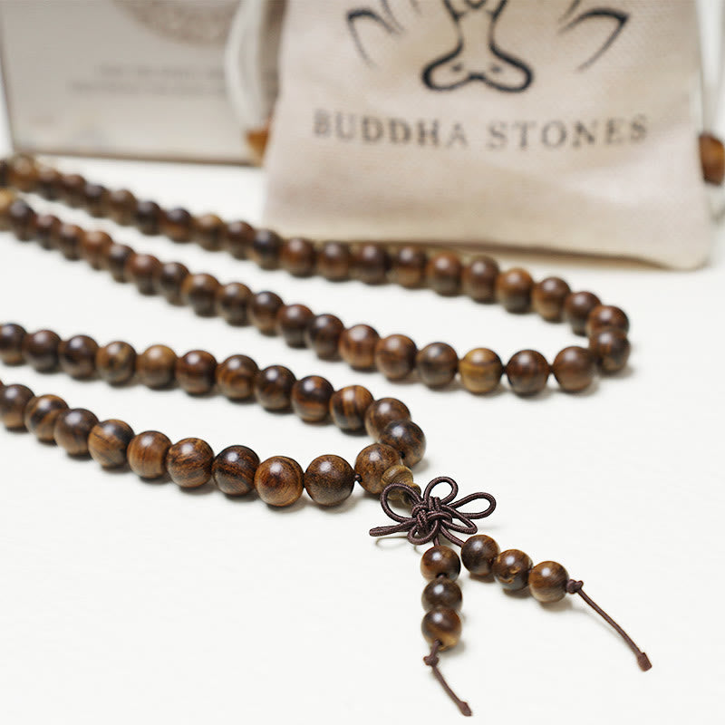 Wear FengShui 108 Mala Beads Bracelet Prayer Meditation Sandalwood Elastic