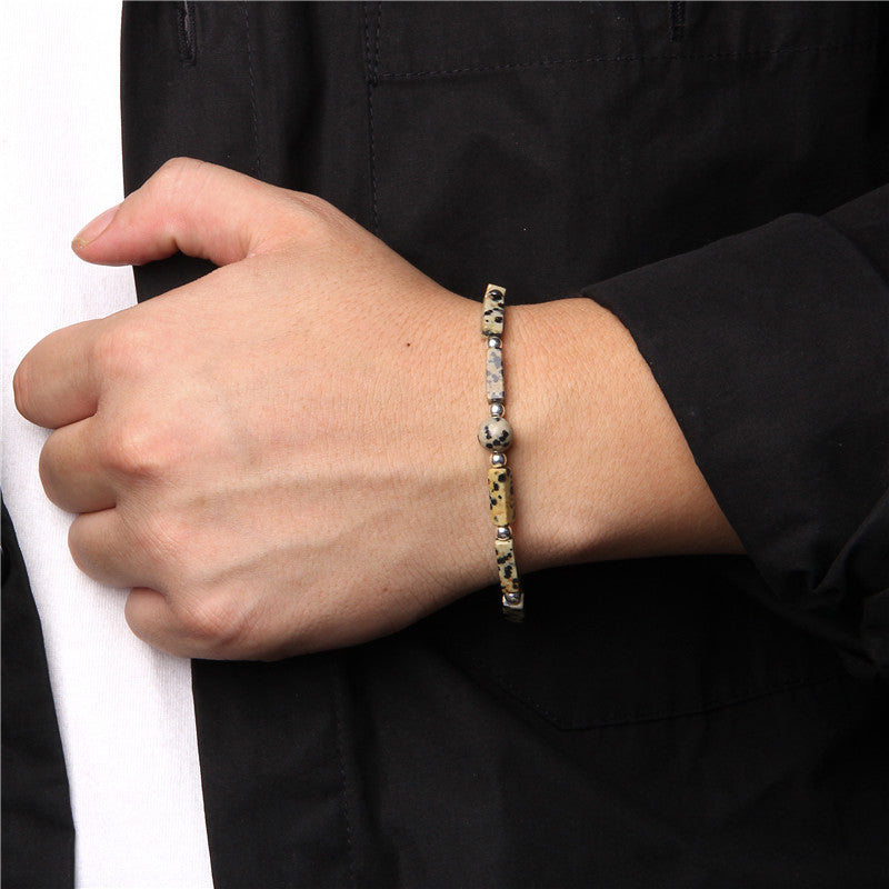 Wear FengShui Natural Crystal Amethyst Tiger Eye Spiritual Balance Bracelet