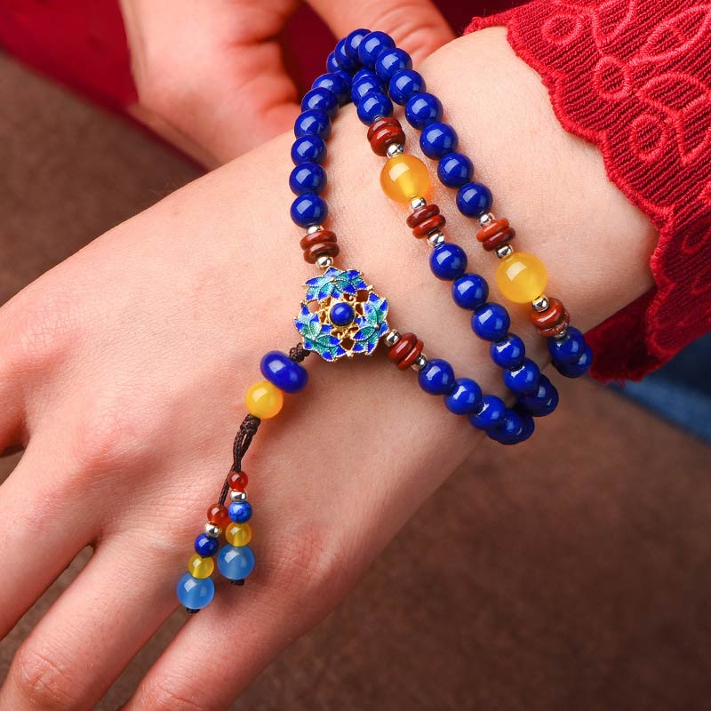 Wear FengShui Lazurite Yellow Agate Positive Bracelet