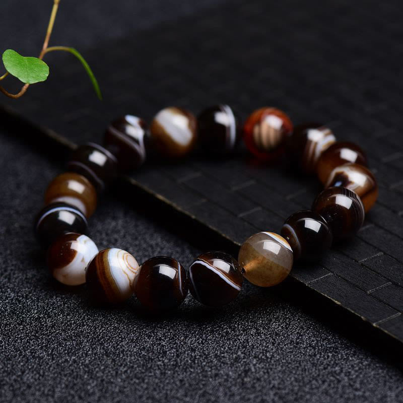 Wear FengShui Tibetan Sardonyx Happiness Positive Bracelet